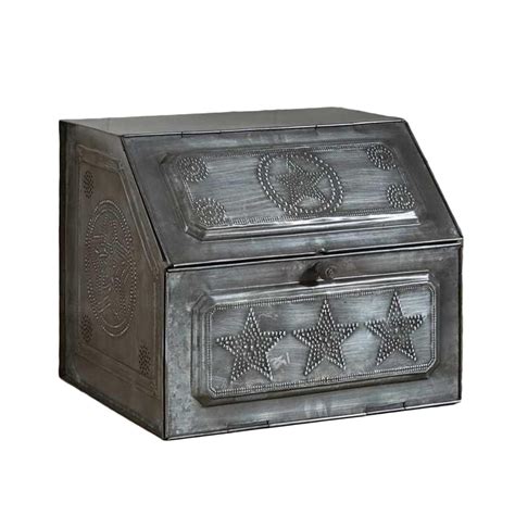 galvanized steel bread box|Park Designs Galvanized Star Metal Bread Box .